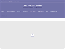 Tablet Screenshot of openarmshotel.com